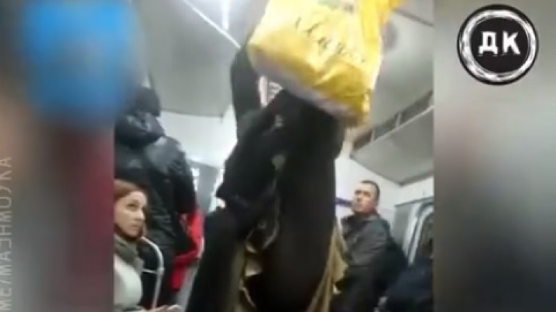 Пияна жена направи невероятно шоу в метрото ВИДЕО