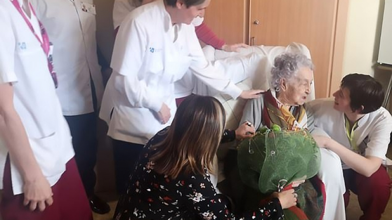113-годишна, болна от коронавирус, се излекува ВИДЕО