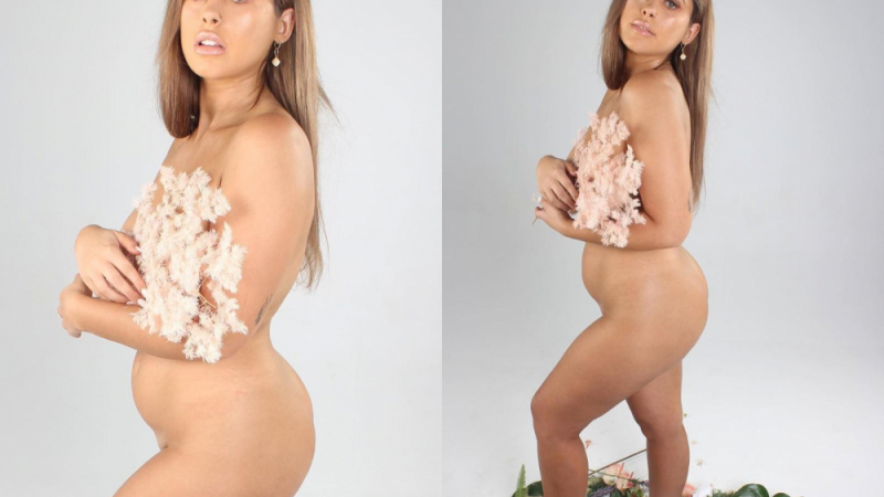 Ариела се снима гола, откровено показвайки корема си, заради който изглежда бременна СНИМКИ 18+