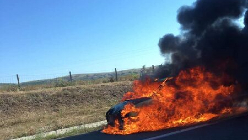 Огнен ад на магистрала "Тракия"! Момче и момиче се спасиха по чудо ВИДЕО