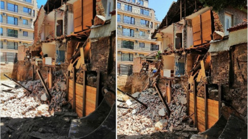 Кошмарът с рушащата се на пъпа на Пловдив къща продължава СНИМКИ