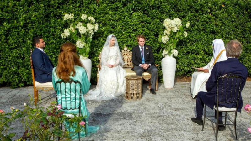 Йорданската принцеса вдигна сватба с внука на Роалд Дал напук на коронавируса СНИМКИ