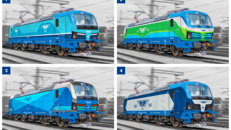 БДЖ представя за публично гласуване четири концептуални дизайна на новите локомотиви Сименс Smartron