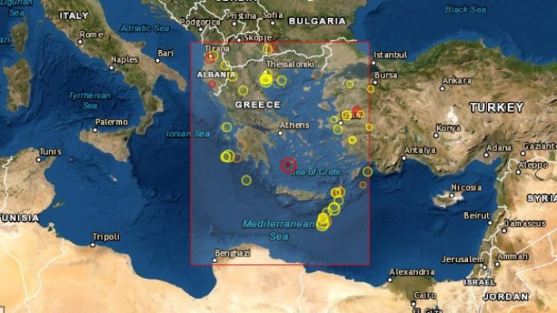 Силно земетресение разлюля Гърция