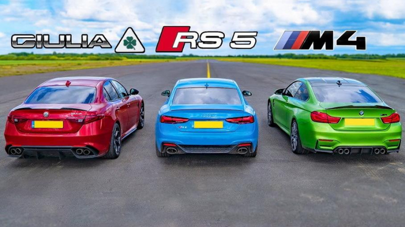 Бясна драг битка между Audi, BMW и Alfa Romeo ВИДЕО