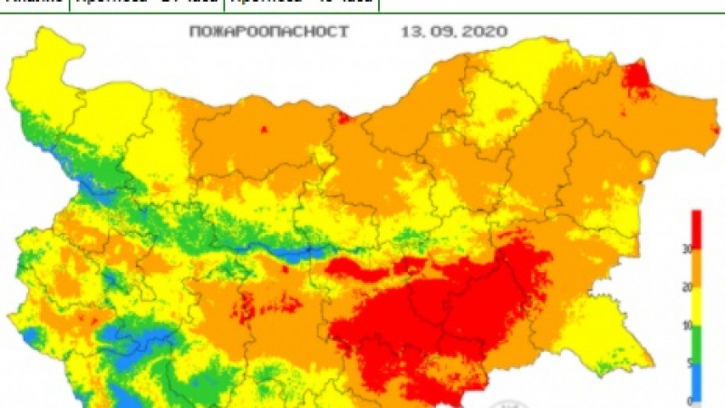 Голяма опасност е надвиснала над 12 области в България КАРТА
