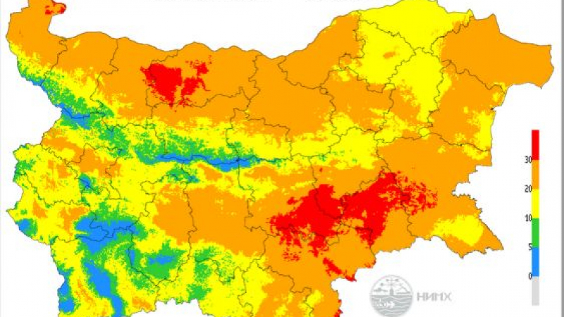 Голяма опасност е надвиснала над 7 области в България КАРТА
