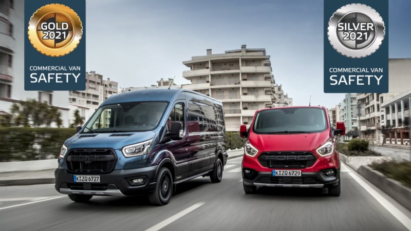 Ford Transit и Transit Custom са в превъзходни позиции в първата оценка на Euro NCAP на системите за активна безопасност при лекотоварните ванове