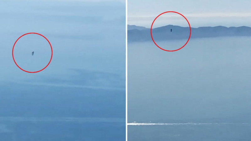 Американски пилоти заснеха мистериозен летящ човек  над Калифорния ВИДЕО