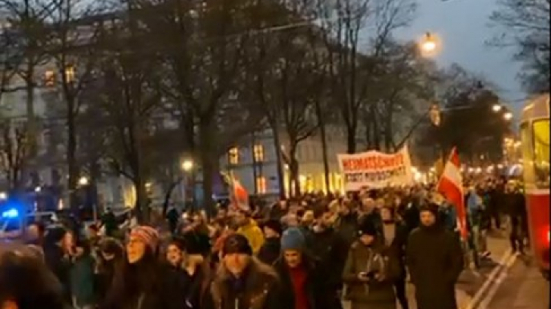 Хиляди протестиращи окупираха центъра на Виена заради мерките 