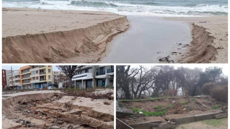 Незапомнено бедствие! Изчезнаха два от най-хубавите и прочути плажове на Созопол СНИМКИ
