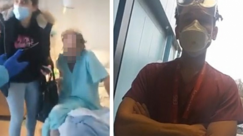 Бесен скандал! Роднини нахлуха в болница, за да измъкнат болен от К-19 ВИДЕО 