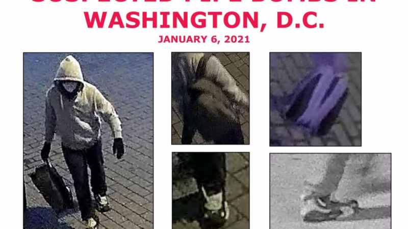 ФБР дава $100 хиляди за информация за атентатора поставил двете бомби край Капитолия