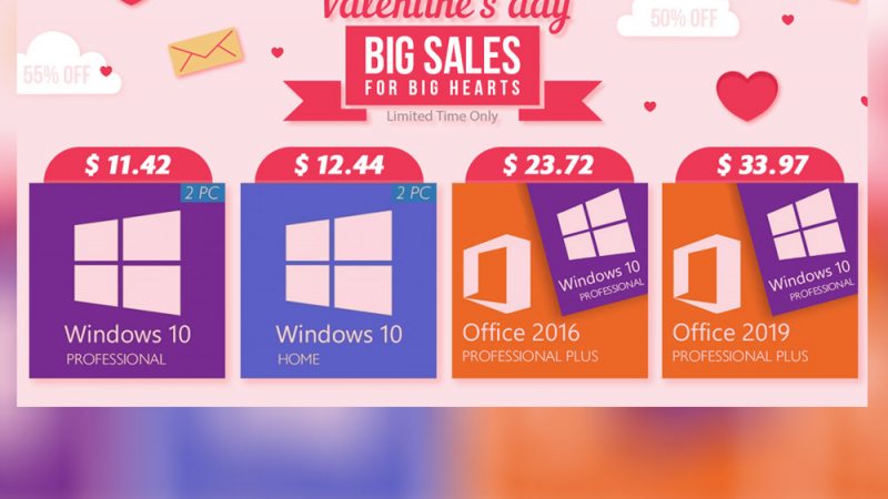 Февруарска разпродажба: Купете две, спестете повече! Windows 10 за по-малко от $ 5!