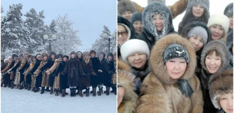 Цял свят ги гледа: 30 якутки танцуваха в снега на - 45 градуса ВИДЕО