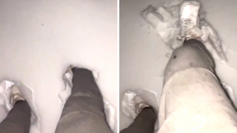 Американец ритна сняг, за да си отмъсти за студа, но сега съжалява горчиво ВИДЕО