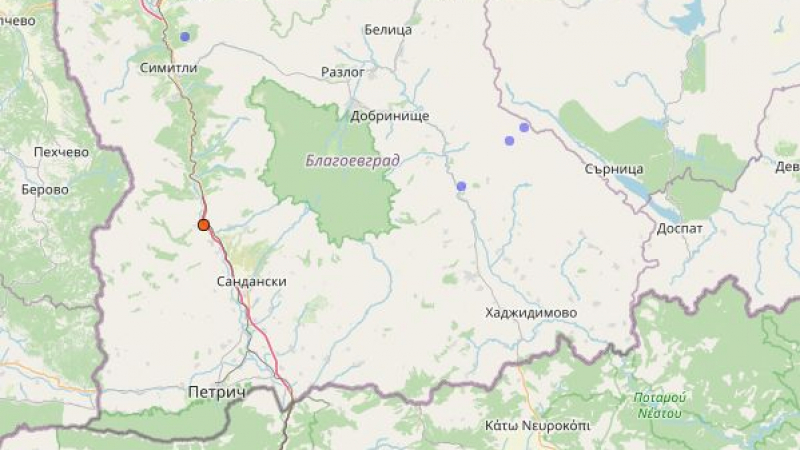 Земетресение люшна Южна България 