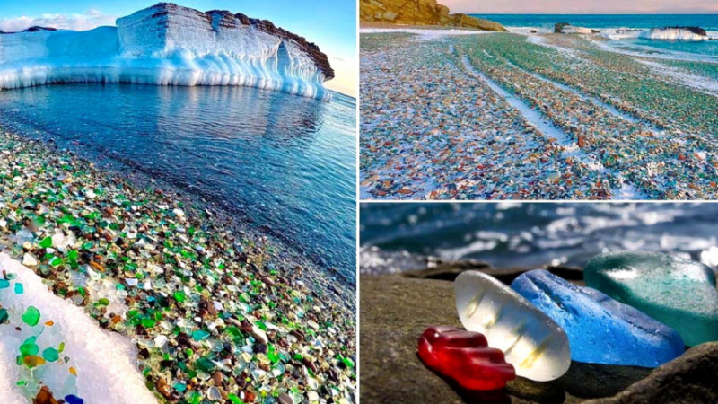 Бивше съветско депо за водка сега е един от най-цветните плажове в света