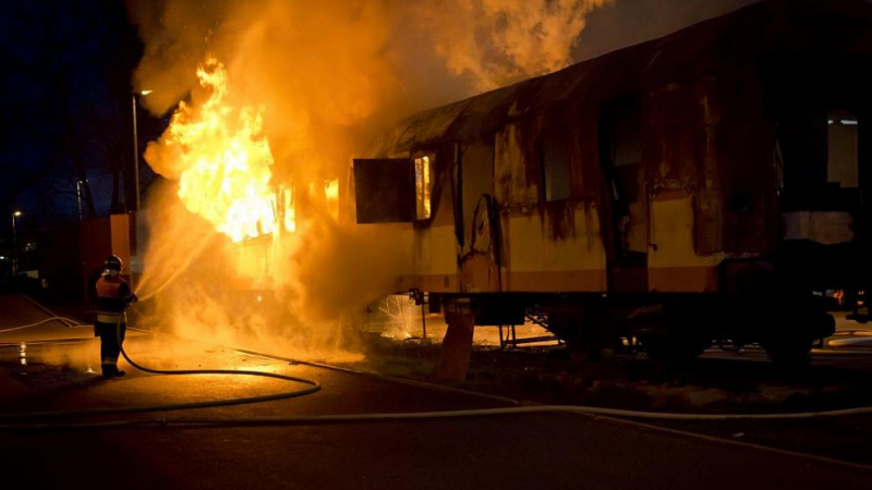 Товарен влак пламна в движение в Димитровград
