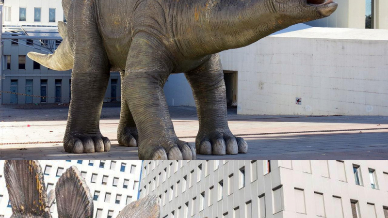Ужас в Барселона: Намериха труп в статуя на динозавър, причината за смъртта е шокираща 
