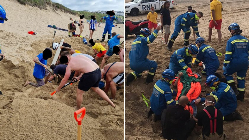 Мъж изкопа дупка на плажа, а последвалото шокира всички СНИМКИ
