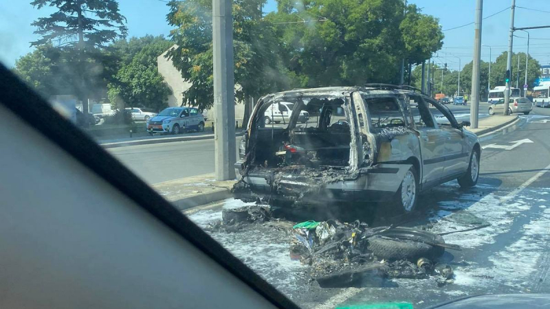 Ужас! Кола се взриви и запали в Бургас