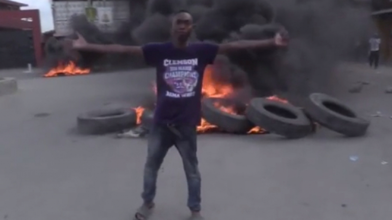 Екшъни и бунтове по време на погребението на убития президент на Хаити ВИДЕО