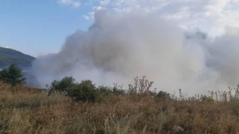 Съобщиха дали има замърсяване на въздуха след големия пожар край Дупница