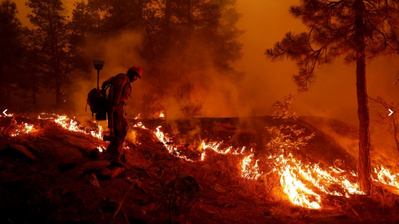Огненото бедствие „Дикси“ удари Калифорния, изчезнаха хора ВИДЕО