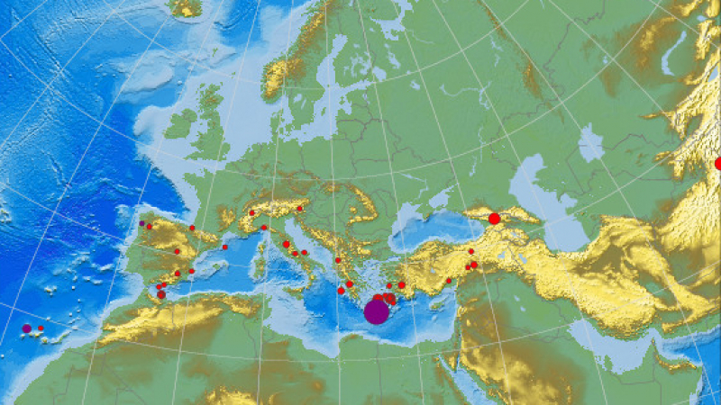 Мощно земетресение разтърси Крит тази сутрин СНИМКИ