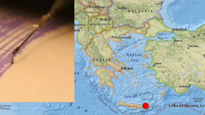 Мощен трус от почти 7 по Рихтер удари Крит, има опасност от цунами