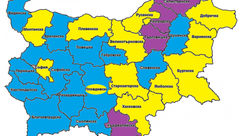 КАРТАТА на България грейна в нови цветове според най-новите данни на ЦИК по области 