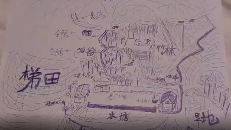 Oтвлечен преди 33 години китаец нарисува дома си по спомен и се събра с майка си СНИМКА