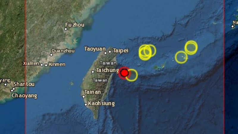 Мощно земетресение удари Тайван