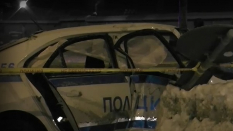 Катастрофа с патрулна кола във Враца, има пострадали ВИДЕО