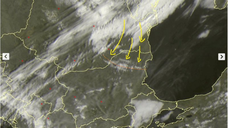 Meteo Balkans: Нахлува студен фронт, има опасност от... КАРТА