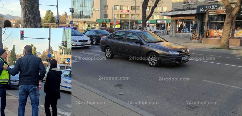 Млада шофьорка направи голяма беля на пешеходна пътека в центъра на Кърджали ВИДЕО
