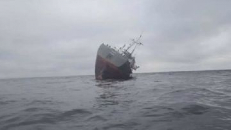 Естонски кораб потъна край бреговете на Одеса след експлозия 