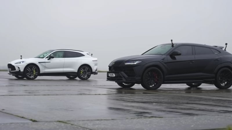 Сравниха Aston Martin DBX707 и Lamborghini Urus в бясна драг битка ВИДЕО