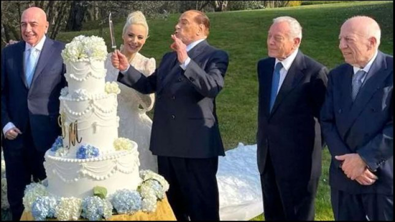 Който може, го може! Берлускони се ожени за 53 г. по-млада хубавица