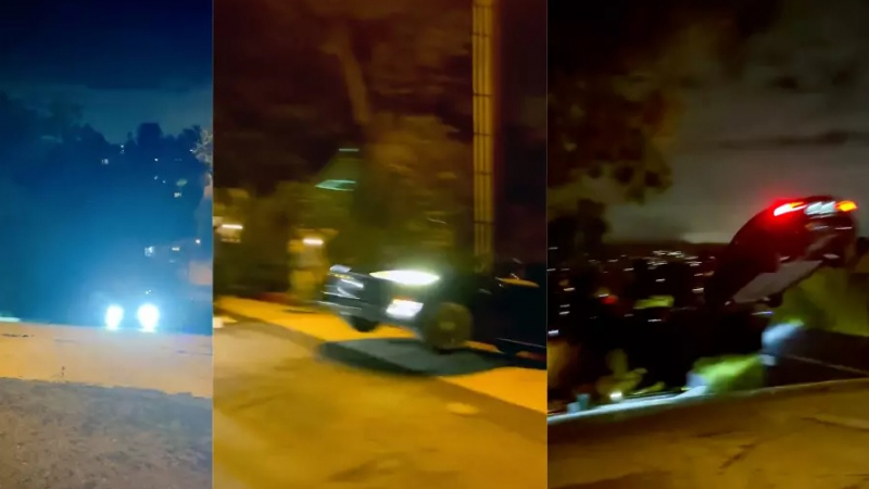 Шофьор на Тесла Модел 3 включи режима "полет" ВИДЕО