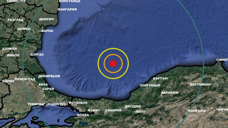 От последните минути: Силно земетресение в Черно море, усетено е във Варна и Бургас! КАРТА
