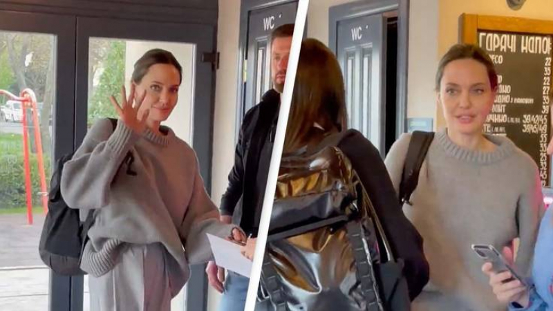Джоли се разходи в Лвов с "демократични" пуловер и панталон за близо 4 хиляди долара СНИМКИ 