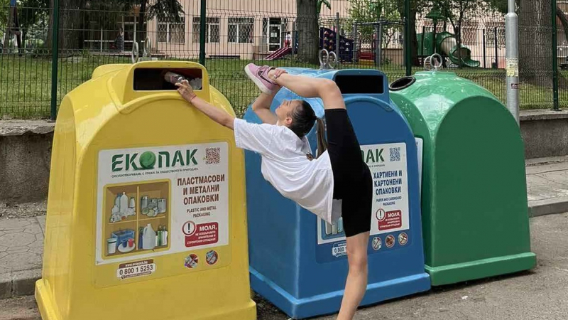 Вижте как наша олимпийска шампионка си изхвърля боклука ВИДЕО