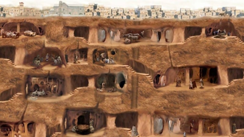 Тайният подземен град в Турция, построен от извънземни СНИМКИ