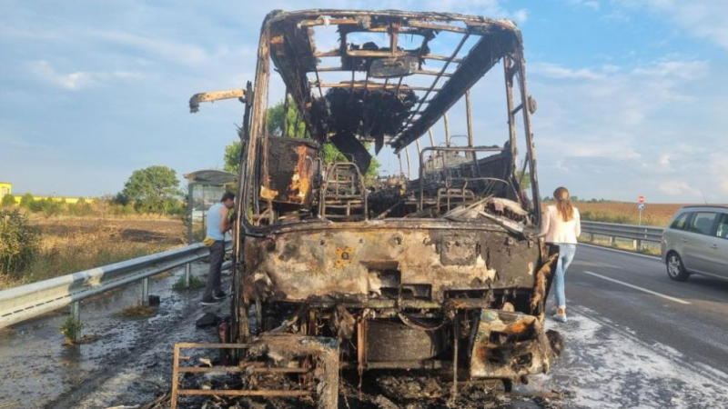 Нови разкрития за запалилия се на АМ "Тракия" автобус 