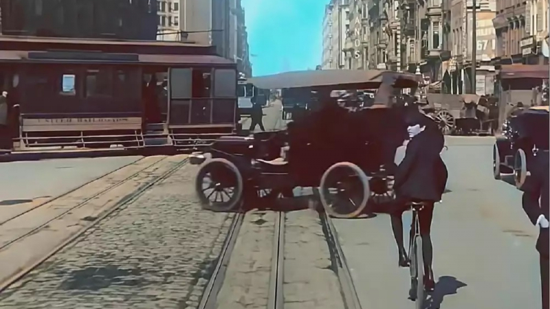 Какво е било движението по улиците на Сан Франциско през 1906 година ВИДЕО