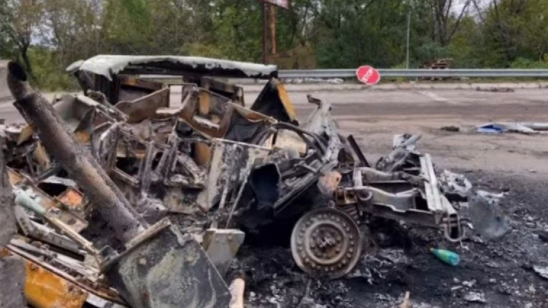 ВИДЕО от войната: Руски танк унищожи американски брониран автомобил 