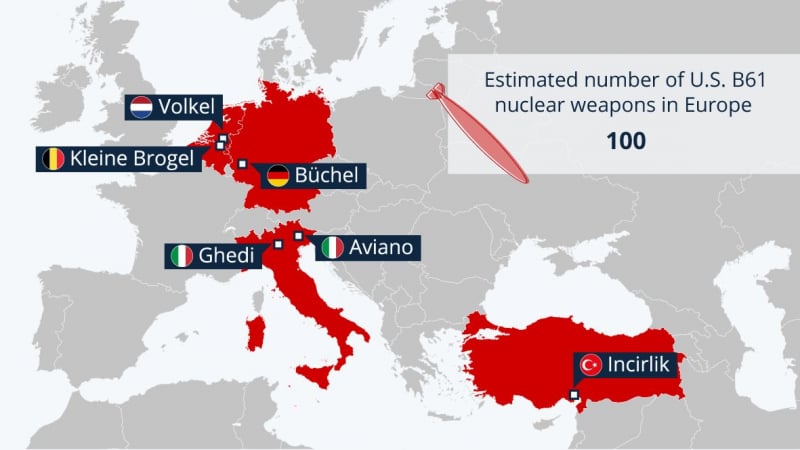 De Morgen: Ето къде се складират US ядрени оръжия в Европа ДОКУМЕНТ