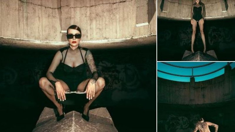Безчинство! Разголената гей-икона Рут Колева се разчекна върху паметника-саркофаг на Априлци СНИМКИ
